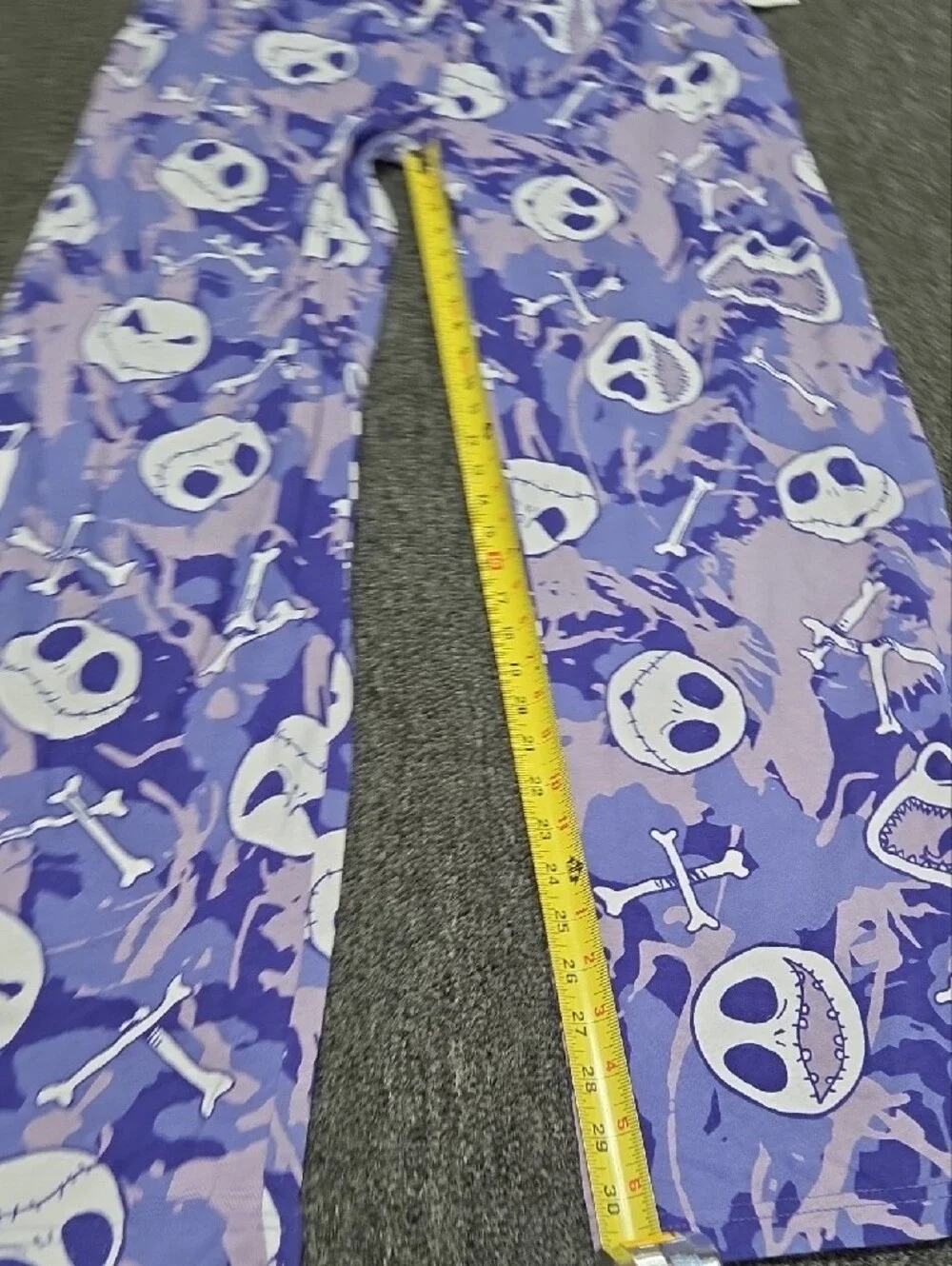 (#3C) Disney Purple Camouflage Skull-Print Pajama Pants - Picture 5 of 6